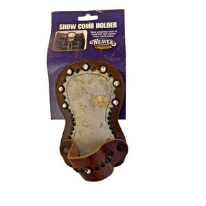 Weaver Leather Livestock Show Comb Holder Gold Hair-On Hide